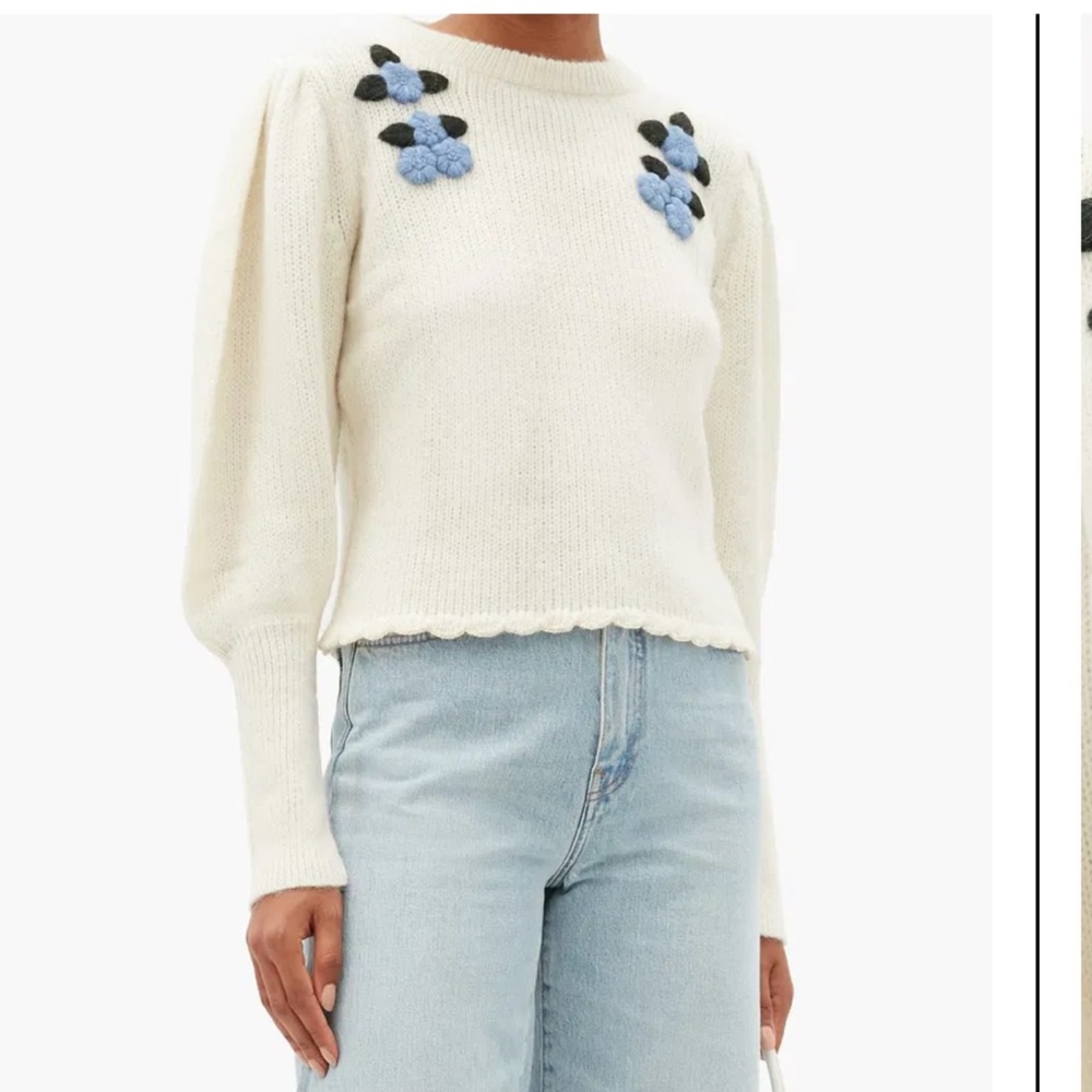 Shrimps floral embroidered knit